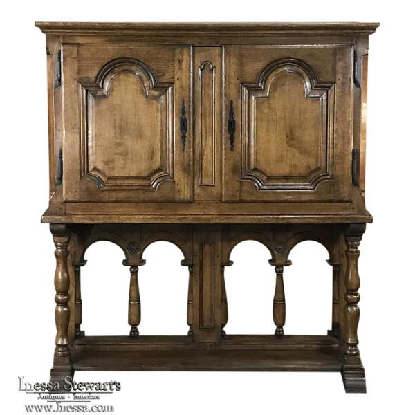 Late 19th Century Rustic Country French Raised Cabinet