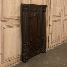 17th Century French Hand-Carved Cabinet Door with Half-Column Pilasters