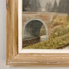 Vintage Framed Oil Painting on Canvas by W. Libert