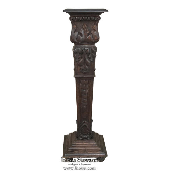 19th Century French Louis XIV Carved Fruitwood Pedestal
