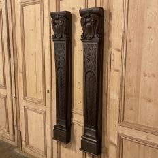 Pair 19th Century Carved Pilasters