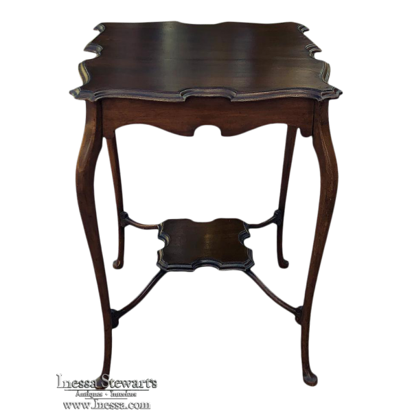 Antique English Queen Anne Walnut End Table, Queen Anne End Tables