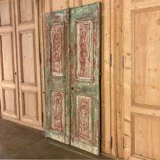 Pair 19th Century Country French Painted Doors