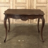 19th Century French Louis XV Hand-Carved Walnut End Table