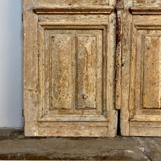 Pair 19th Century Neoclassical Stripped Oak French Doors