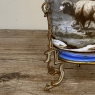 19th Century French Limoges-Style Hand Painted Porcelain Jardinière with Enameled Mounts