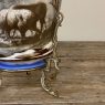 19th Century French Limoges-Style Hand Painted Porcelain Jardinière with Enameled Mounts