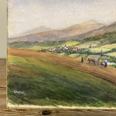 Antique Water Color on Board by H. G. Ontrop (1880-1955)