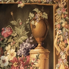 Vintage Aubusson-Style Tapestry