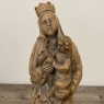 19th Century French Hand-Carved Madonna & Child