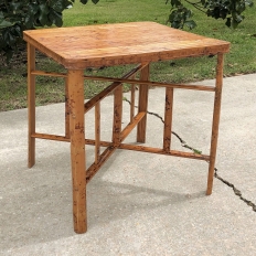 Antique English Bamboo End Table