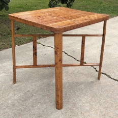 Antique English Bamboo End Table