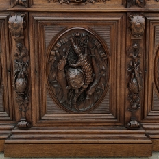 Monumental 19th Century French Renaissance Hunt Bookcase