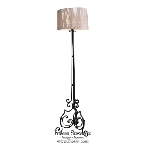 Country French Wrought Iron Floor Lamp, French Country Floor Lamp