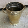 Pair Art Deco Embossed Brass Vases by Wumak