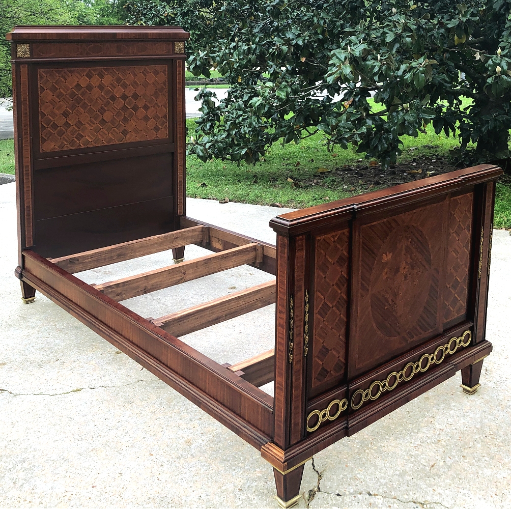 Pair Antique French Louis Xvi Mahogany, Antique French Twin Beds