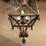 Palladio Lantern Chandelier in Brass with Beveled Glass