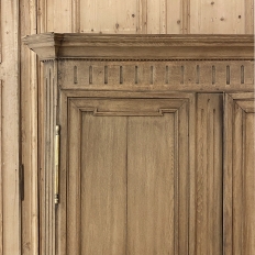 Early 19th Century Country French Louis XVI Armoire in Stripped Oak