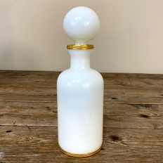 19th Century French Opaline Perfume Bottle with Stopper