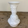 Antique French White Opaline Flower Vase