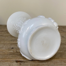 Antique French White Opaline Flower Vase