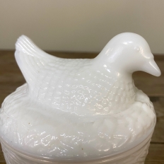 Antique French White Opaline Flower Vase