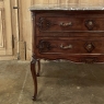 Antique French Regence Walnut Marble Top Commode