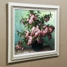 Antique Framed Oil Painting on Canvas ~ Floral Still Life by E. Devos