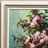 Antique Framed Oil Painting on Canvas ~ Floral Still Life by E. Devos