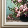 Antique Framed Oil Painting on Canvas ~ Floral Still Life by E. Devos