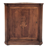 19th Century French Louis XVI Walnut Marquetry Corner Cabinet