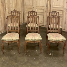 Set of 6 Antique Country French Dining Chairs
