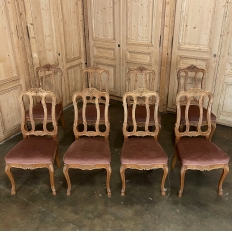 Set of 8 Antique Liegoise Country French Dining Chairs