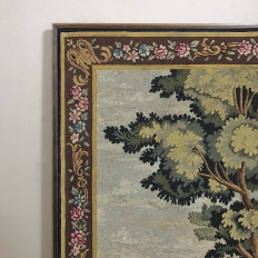 Antique Flemish Oudenaarde Style Framed Wool Tapestry Circa 1890s