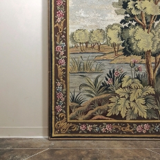 Antique Flemish Oudenaarde Style Framed Wool Tapestry Circa 1890s