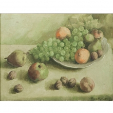 Antique Oil Painting on Canvas by Ferdy Naulaerts (1922-2001)