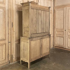 19th Century French Louis Philippe Period Bookcase in Stripped Oak