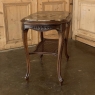 19th Century French Louis XV Walnut End Table with Jasper Stone Top