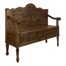 19th Century Country French Hall Bench