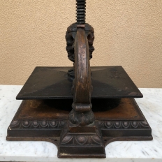19th Century French Art Nouveau Period Cast Iron Book Press