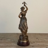Antique French Spelter Statue of Maiden by Rullony