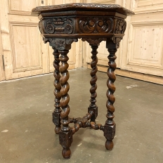 Antique French Renaissance Octagonal End Table