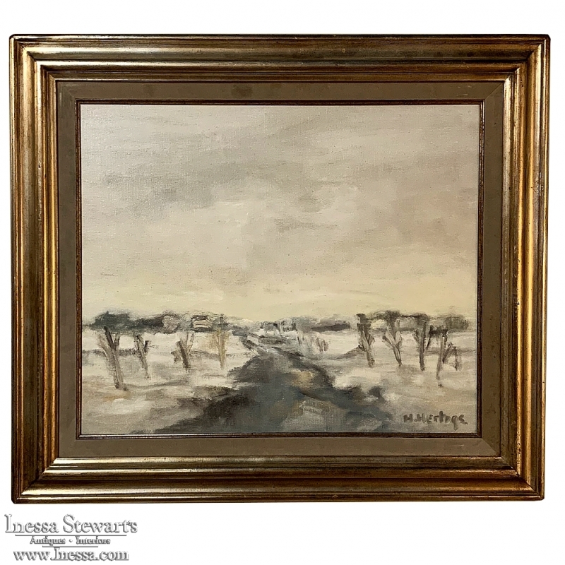 Antique Framed Oil Painting on Canvas