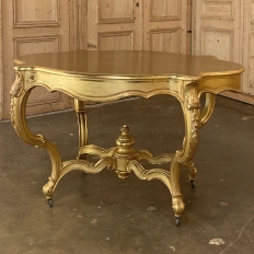 19th Century French Louis XV Gilded Center Table