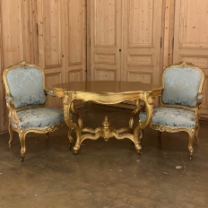 19th Century French Louis XV Gilded Center Table