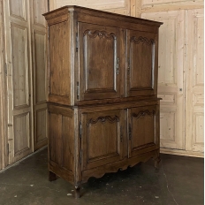 Early 19th Century Rustic Country French Buffet a Deux Corps