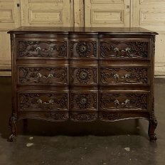 Antique Country French Louis XV Four-Sided Commode