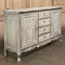 19th Century Country French Regence Whitewashed Buffet