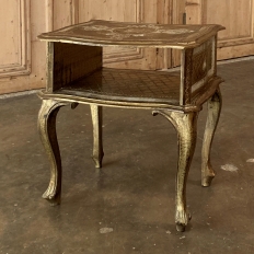 Antique Italian Florentine Painted End Table