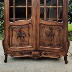 19th Century French Louis XV Walnut Bookcase